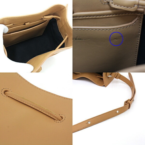 3.1 PHILLIP LIM SOLEIL MINI BUCKET DRAWSTRING AE17-B132NPP TAN beige shoulder ba - Picture 3 of 3